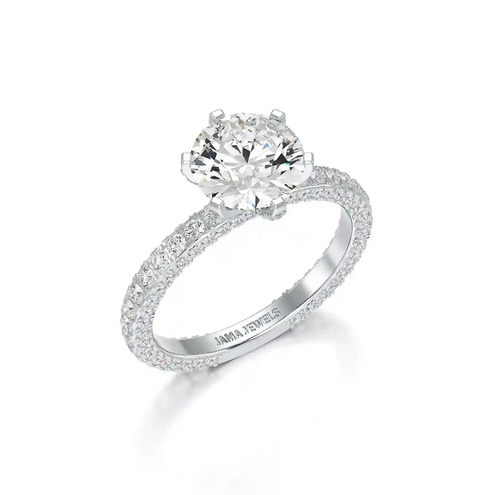 3.15 CT Round Cut Lab Diamond Ring