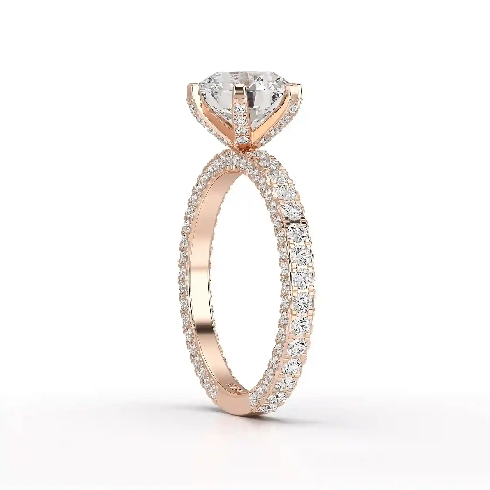 3.15 CT Round Cut Lab Diamond Ring