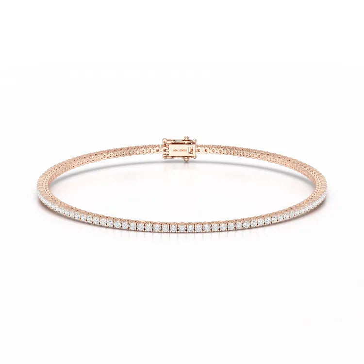 Simple Round 1.48 CT Lab Diamond Bracelet