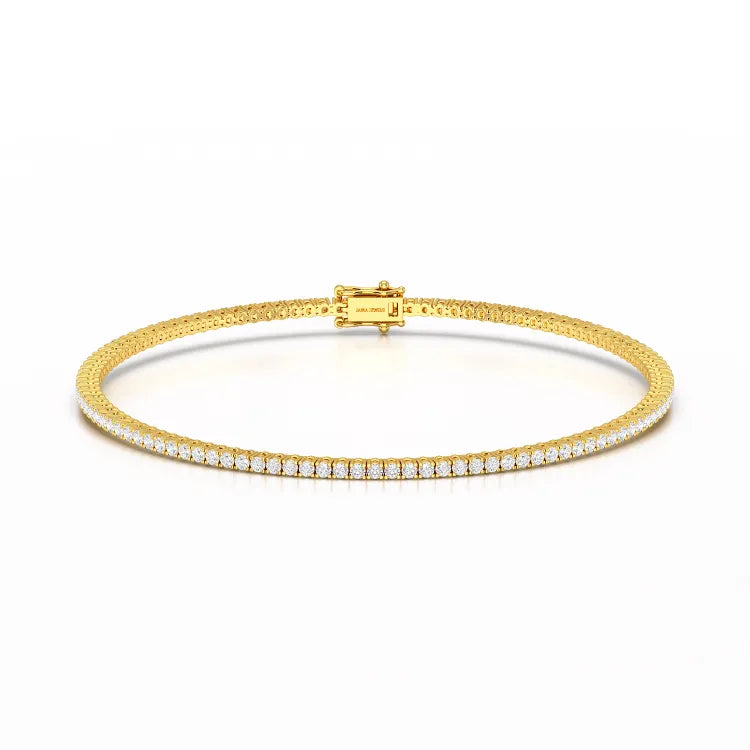 Simple Round 1.48 CT Lab Diamond Bracelet