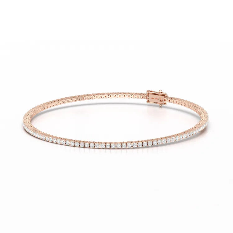 Simple Round 1.48 CT Lab Diamond Bracelet