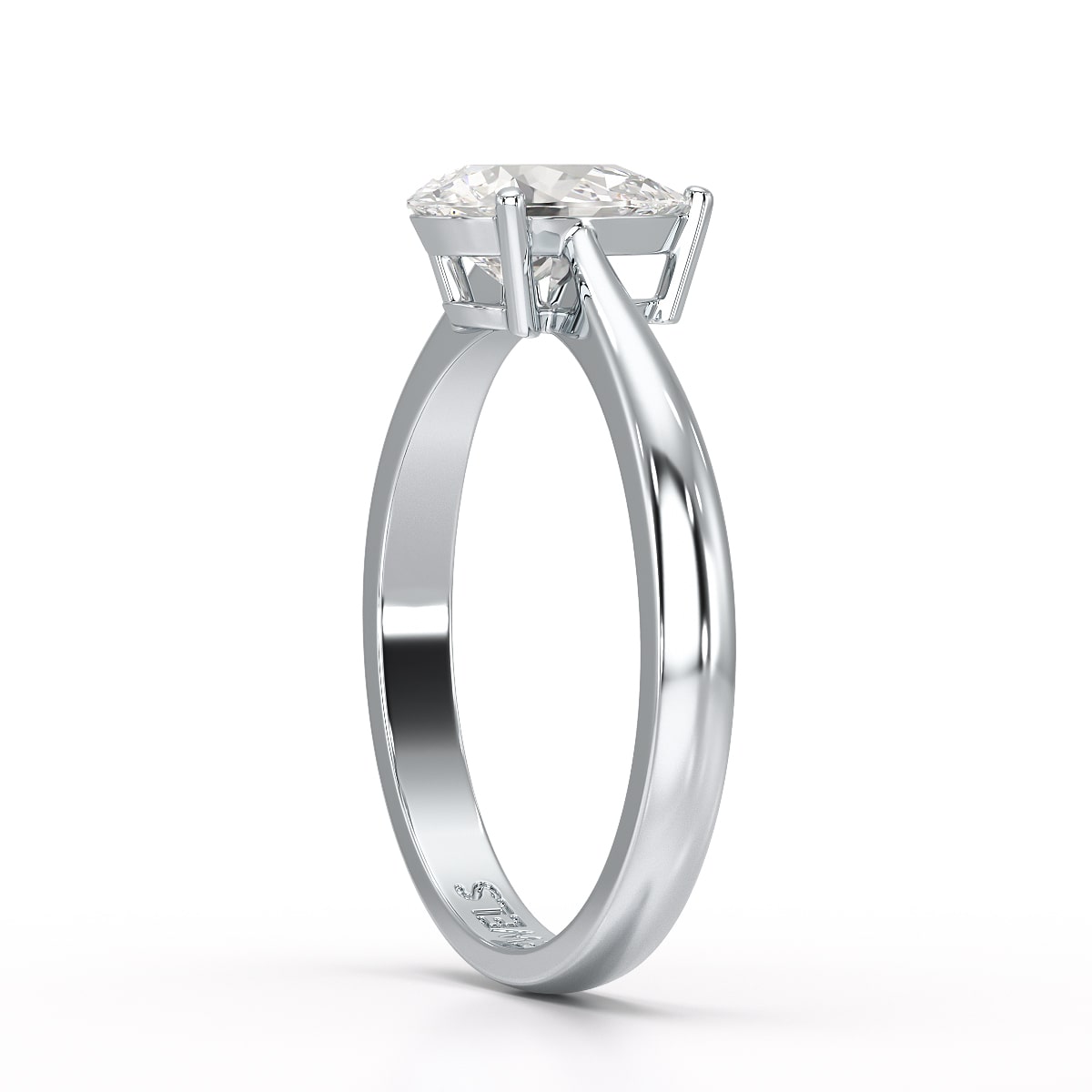 1 Ct Solitaire Pear Shape Lab Diamond Ring