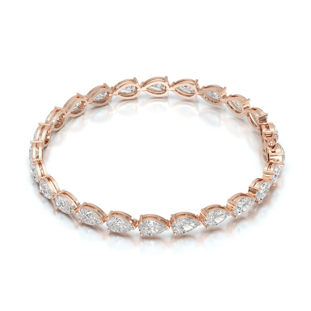 11.50 CT Pear Cut Diamond Tennis Bracelet Jama Jewels