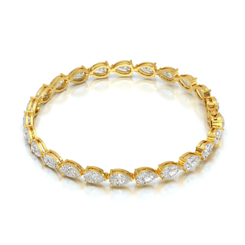 11.50 CT Pear Cut Diamond Tennis Bracelet Jama Jewels