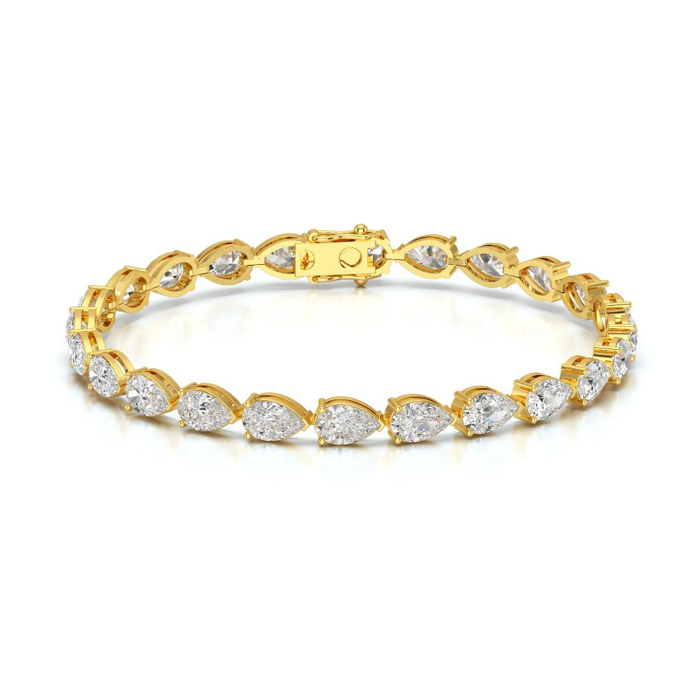 11.50 CT Pear Cut Diamond Tennis Bracelet Jama Jewels