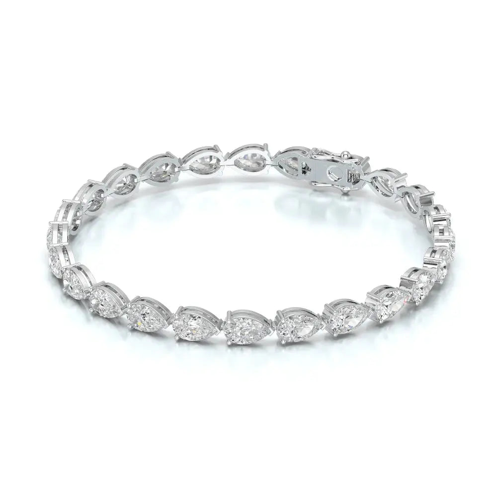 11.50 CT Pear Cut Diamond Tennis Bracelet Jama Jewels