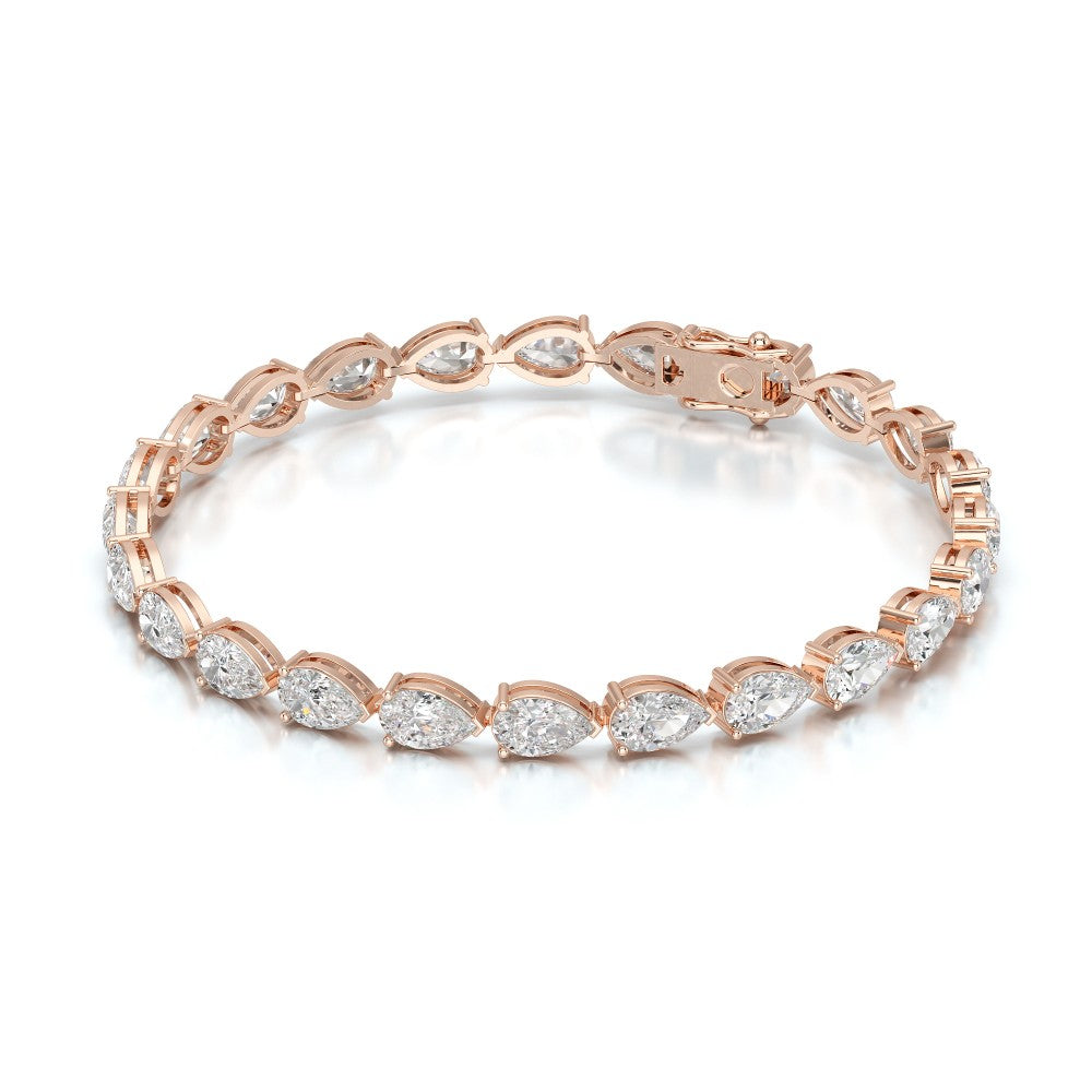 11.50 CT Pear Cut Diamond Tennis Bracelet Jama Jewels