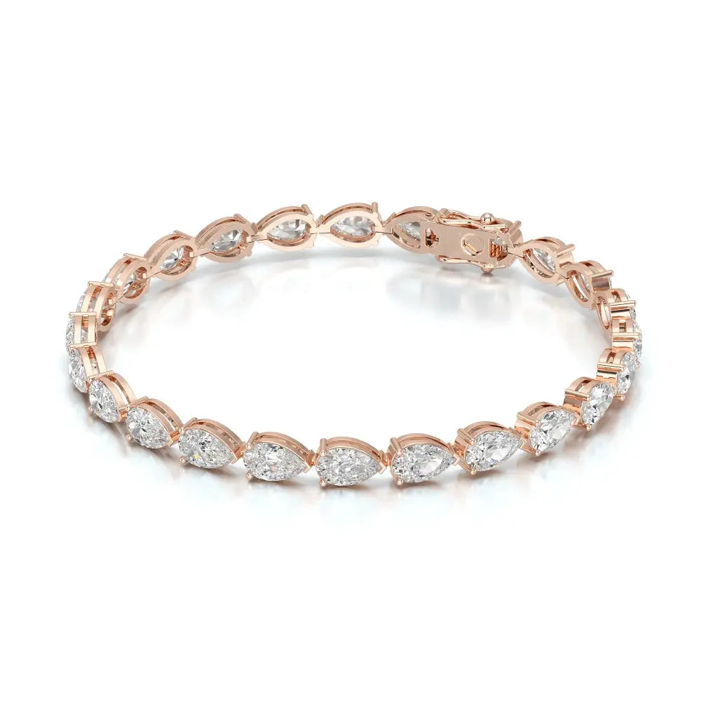 11.50 CT Pear Cut Diamond Tennis Bracelet Jama Jewels