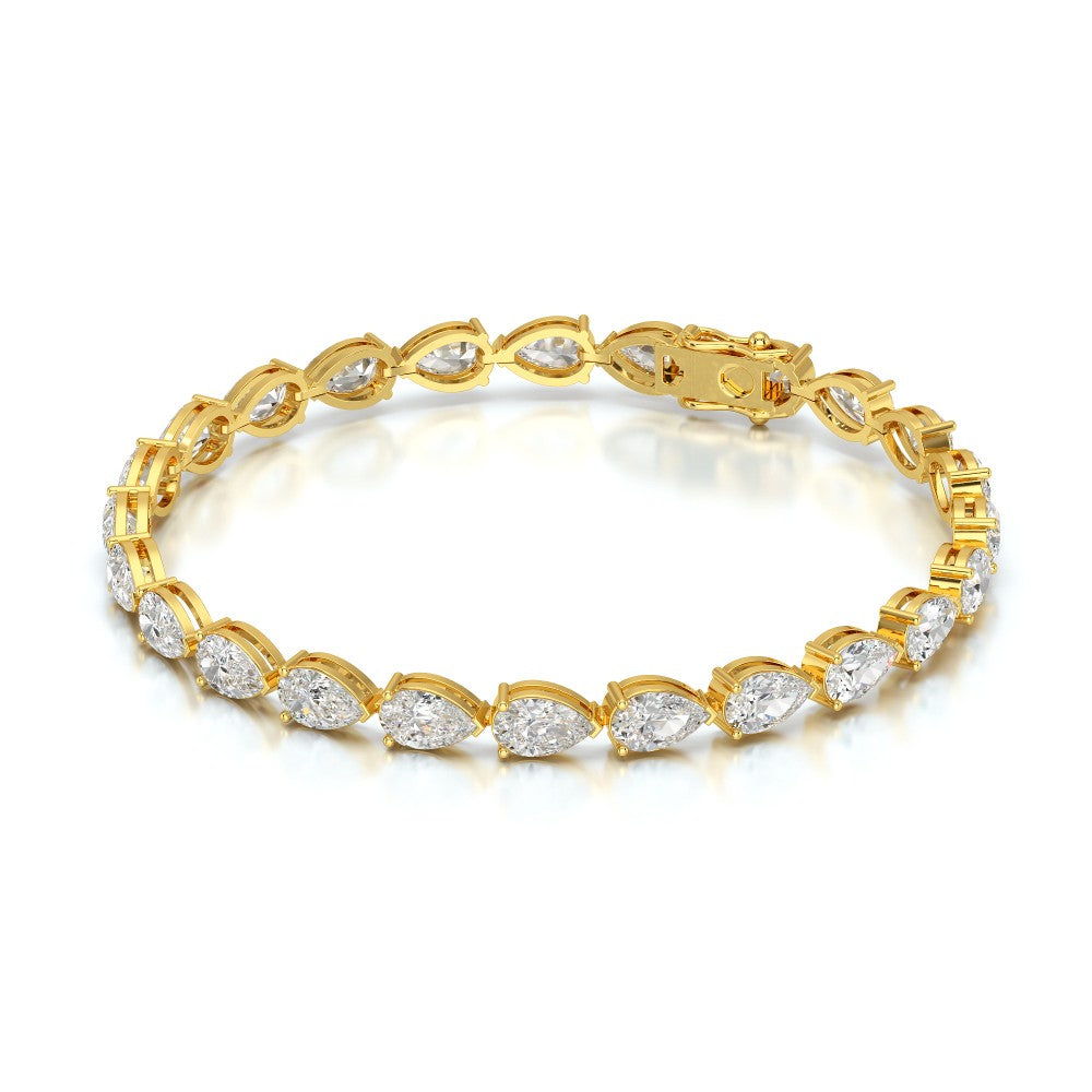 11.50 CT Pear Cut Diamond Tennis Bracelet Jama Jewels