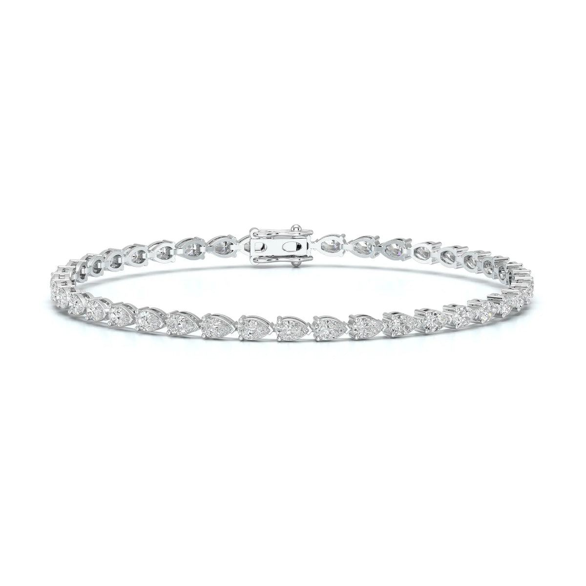 3.90 CT Pear Cut Diamond Tennis Bracelet Jama Jewels