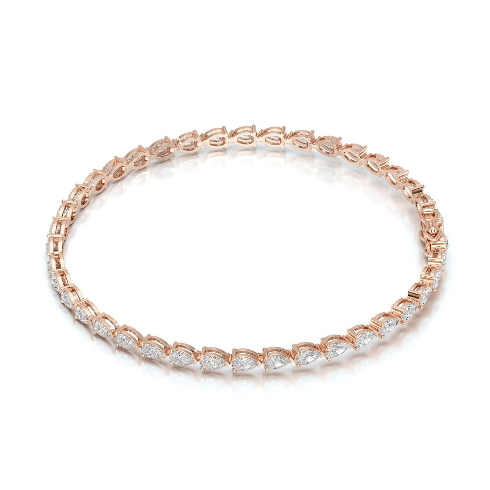 3.90 CT Pear Cut Diamond Tennis Bracelet Jama Jewels