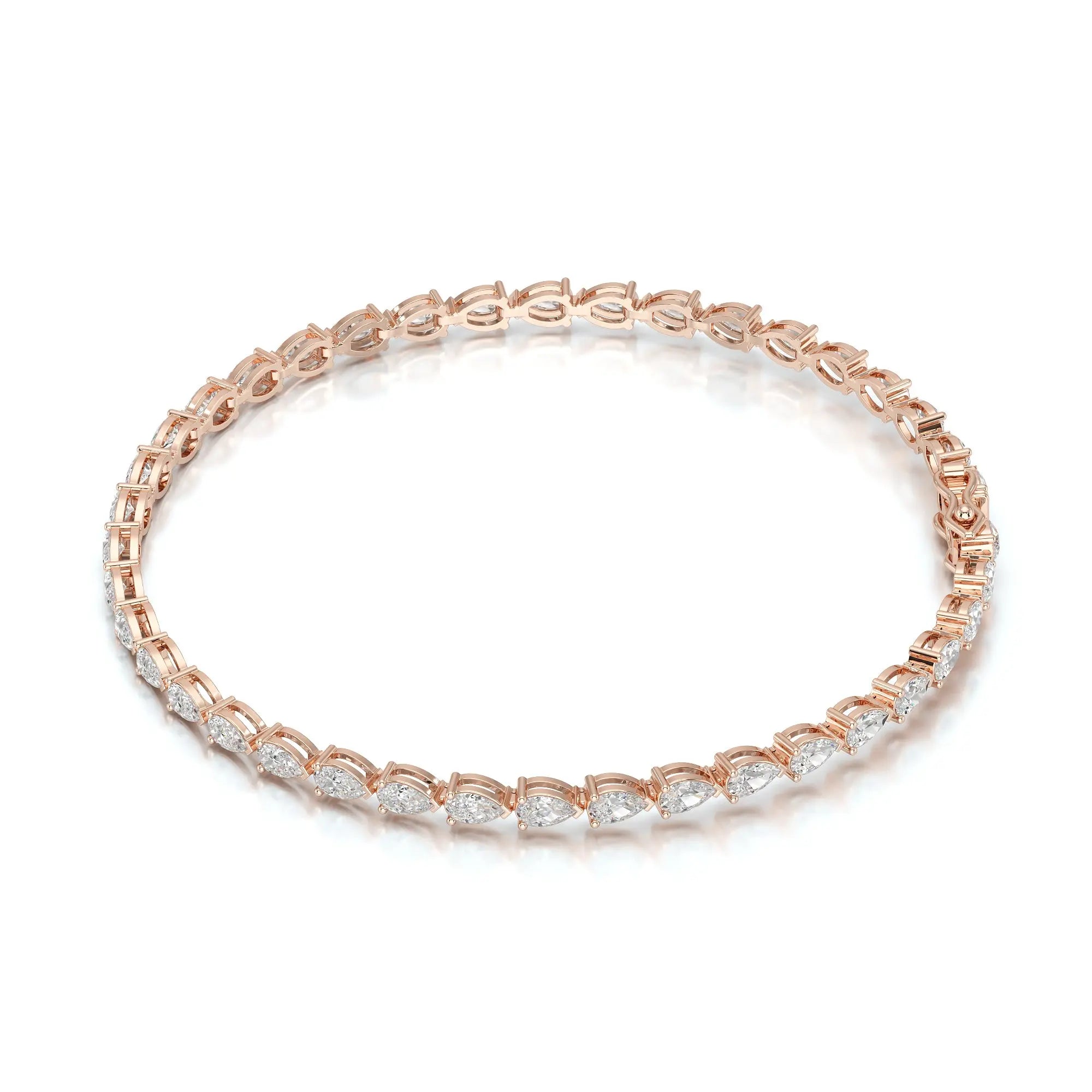 3.90 CT Pear Cut Diamond Tennis Bracelet Jama Jewels