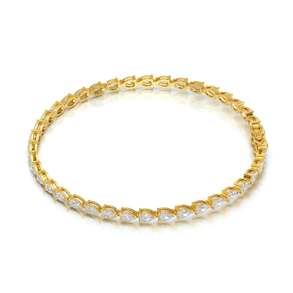 3.90 CT Pear Cut Diamond Tennis Bracelet Jama Jewels