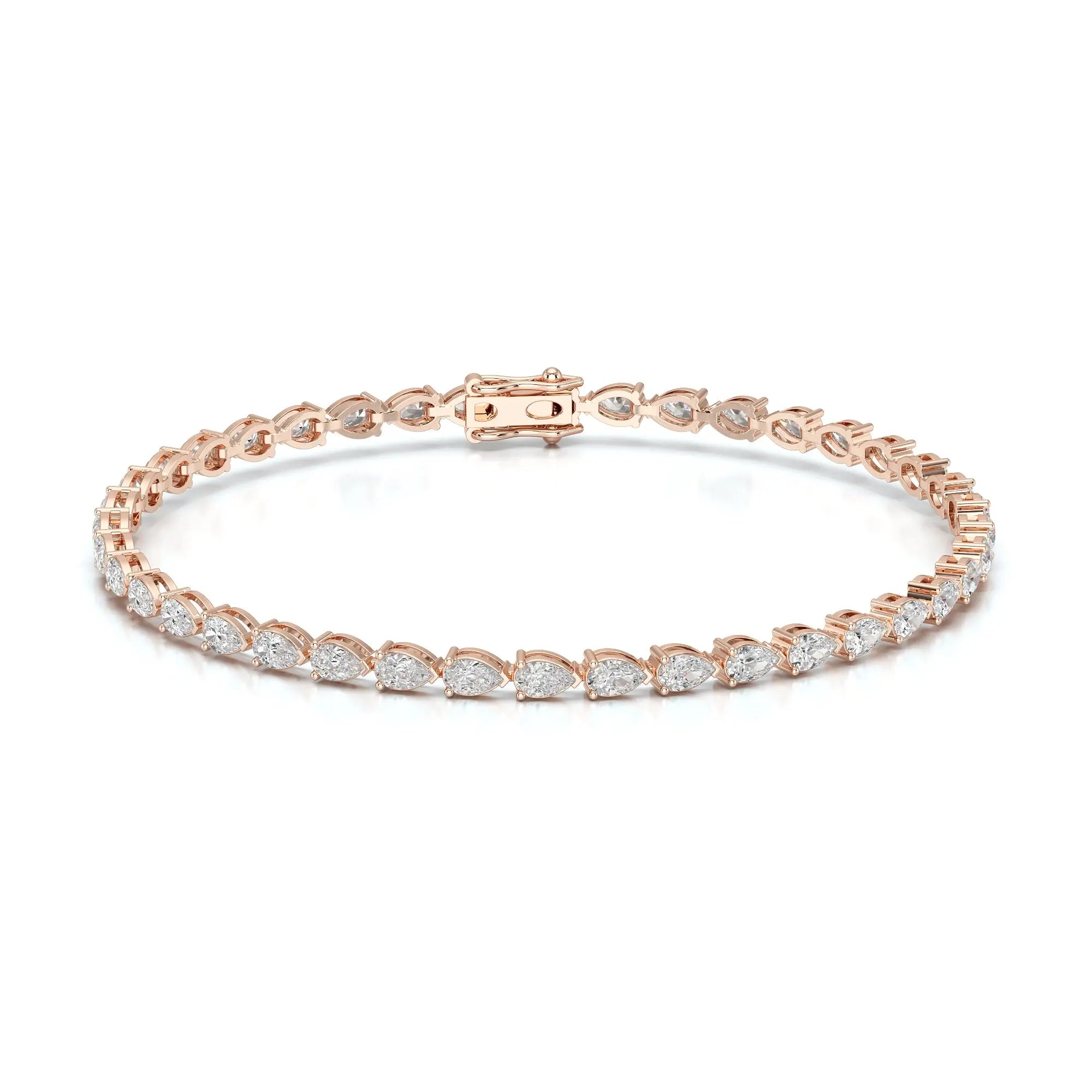 3.90 CT Pear Cut Diamond Tennis Bracelet Jama Jewels