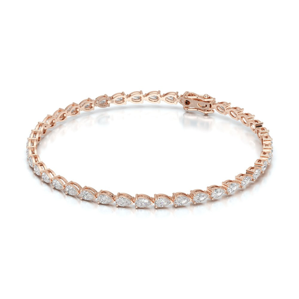 3.90 CT Pear Cut Diamond Tennis Bracelet Jama Jewels