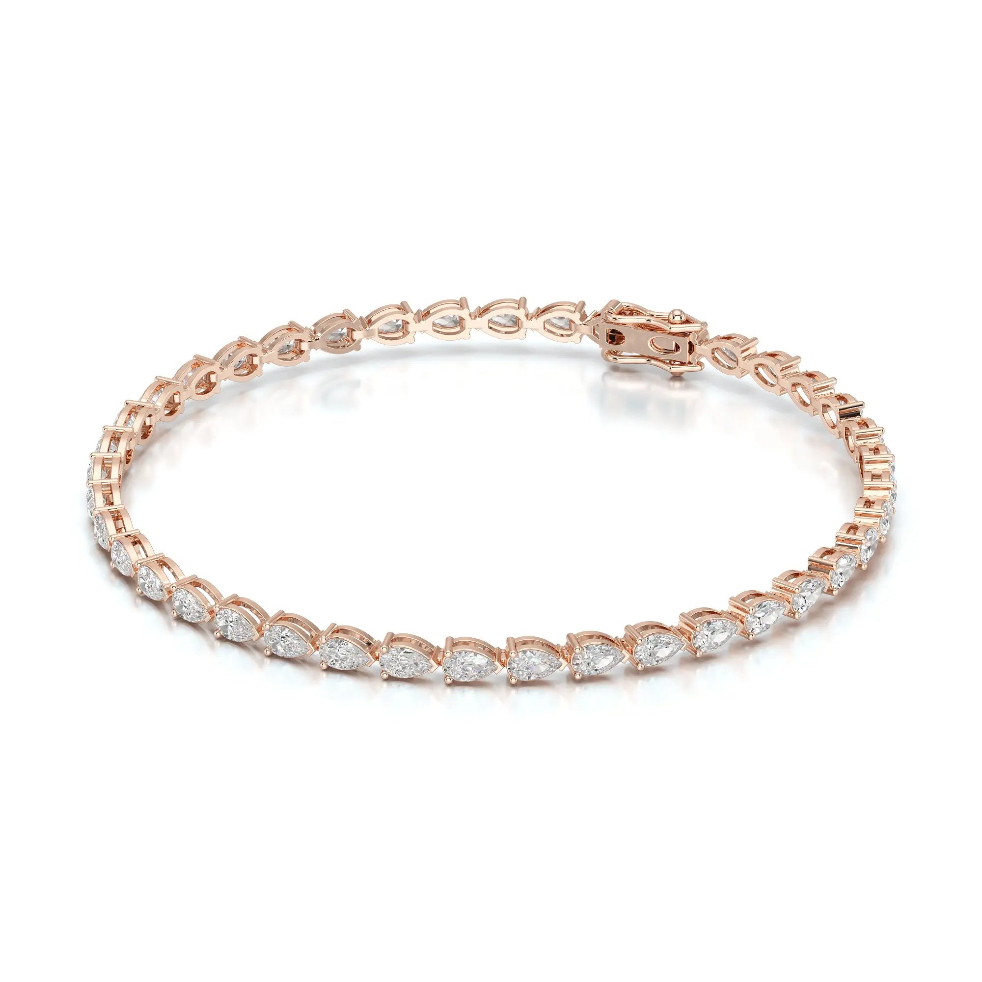 3.90 CT Pear Cut Diamond Tennis Bracelet Jama Jewels