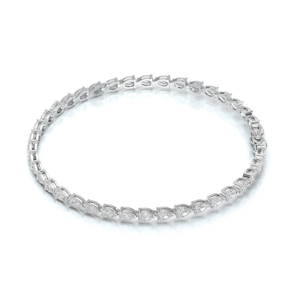 3.90 CT Pear Cut Diamond Tennis Bracelet Jama Jewels