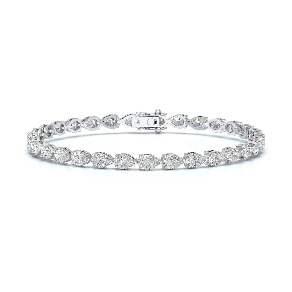 7.25 CT Pear Cut Diamond Tennis Bracelet Jama Jewels