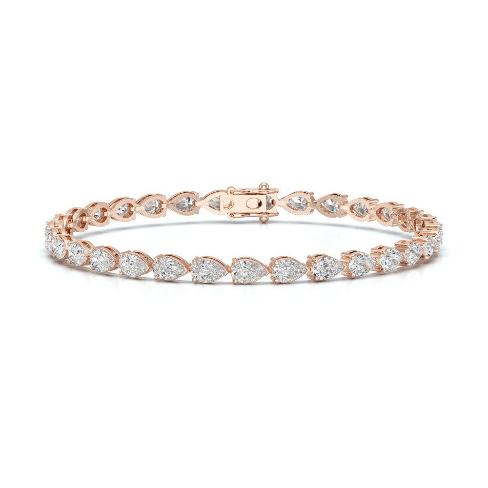 7.25 CT Pear Cut Diamond Tennis Bracelet Jama Jewels