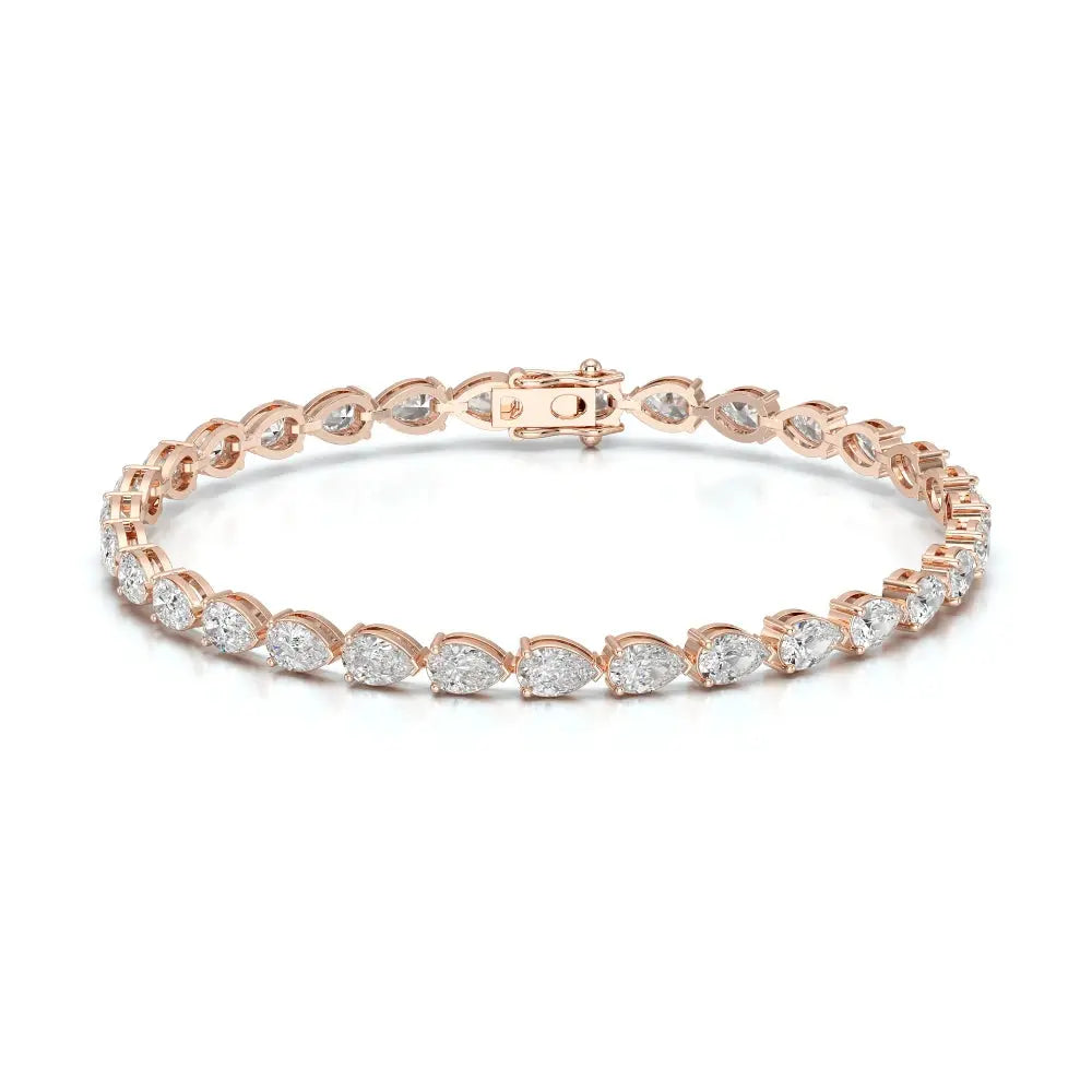 7.25 CT Pear Cut Diamond Tennis Bracelet Jama Jewels