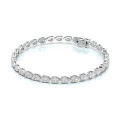 7.25 CT Pear Cut Diamond Tennis Bracelet Jama Jewels