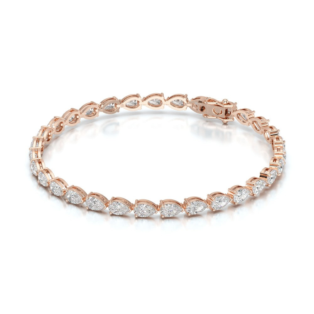 7.25 CT Pear Cut Diamond Tennis Bracelet Jama Jewels