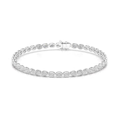 3.80 CT Oval Cut Diamond Bezel Tennis Bracelet Jama Jewels