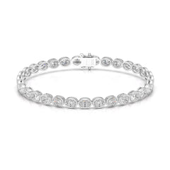 7.25 CT Oval Cut Diamond Bezel Tennis Bracelet Jama Jewels