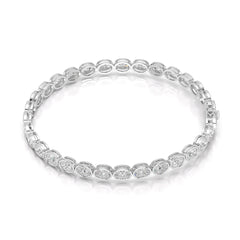 7.25 CT Oval Cut Diamond Bezel Tennis Bracelet Jama Jewels