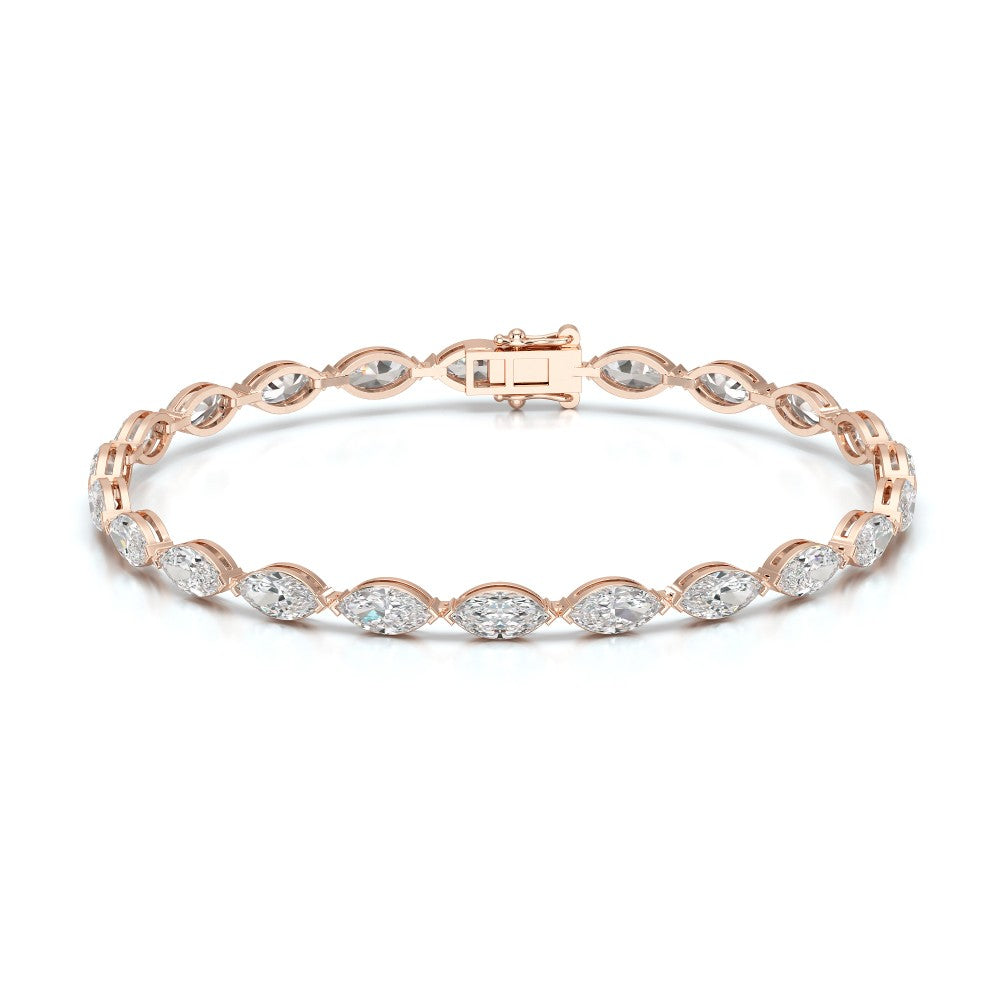 7.35 CT Marquise Cut Diamond Tennis Bracelet Jama Jewels
