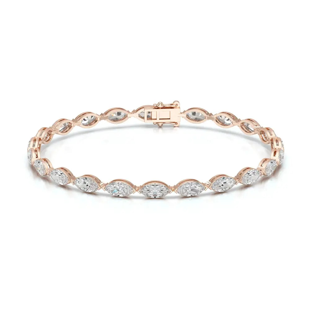 7.35 CT Marquise Cut Diamond Tennis Bracelet Jama Jewels