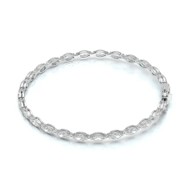4.25 CT Marquise East-West Diamond Tennis Bracelet