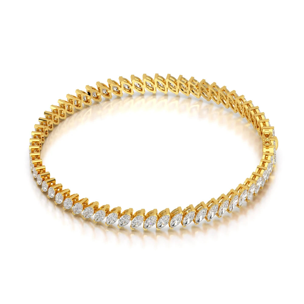 6.80 CT Marquise Cut Diamond Bezel Tennis Bracelet Jama Jewels
