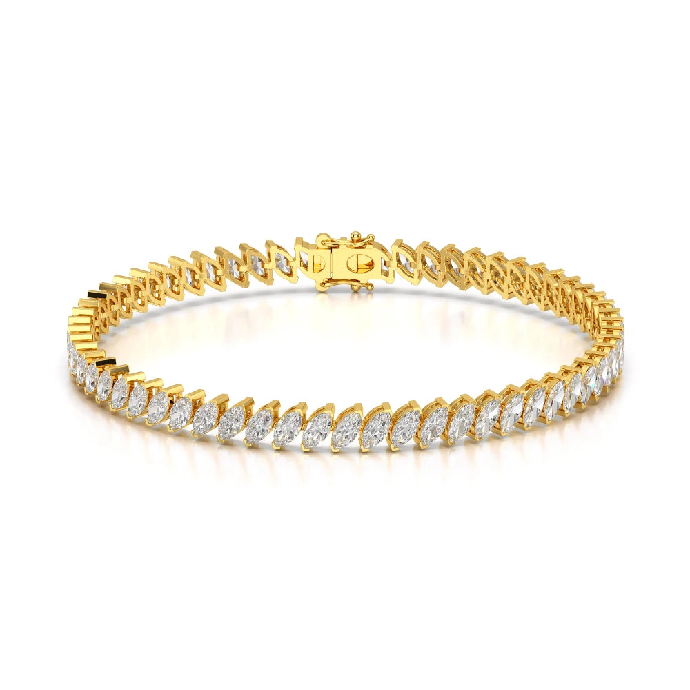 6.80 CT Marquise Cut Diamond Bezel Tennis Bracelet Jama Jewels