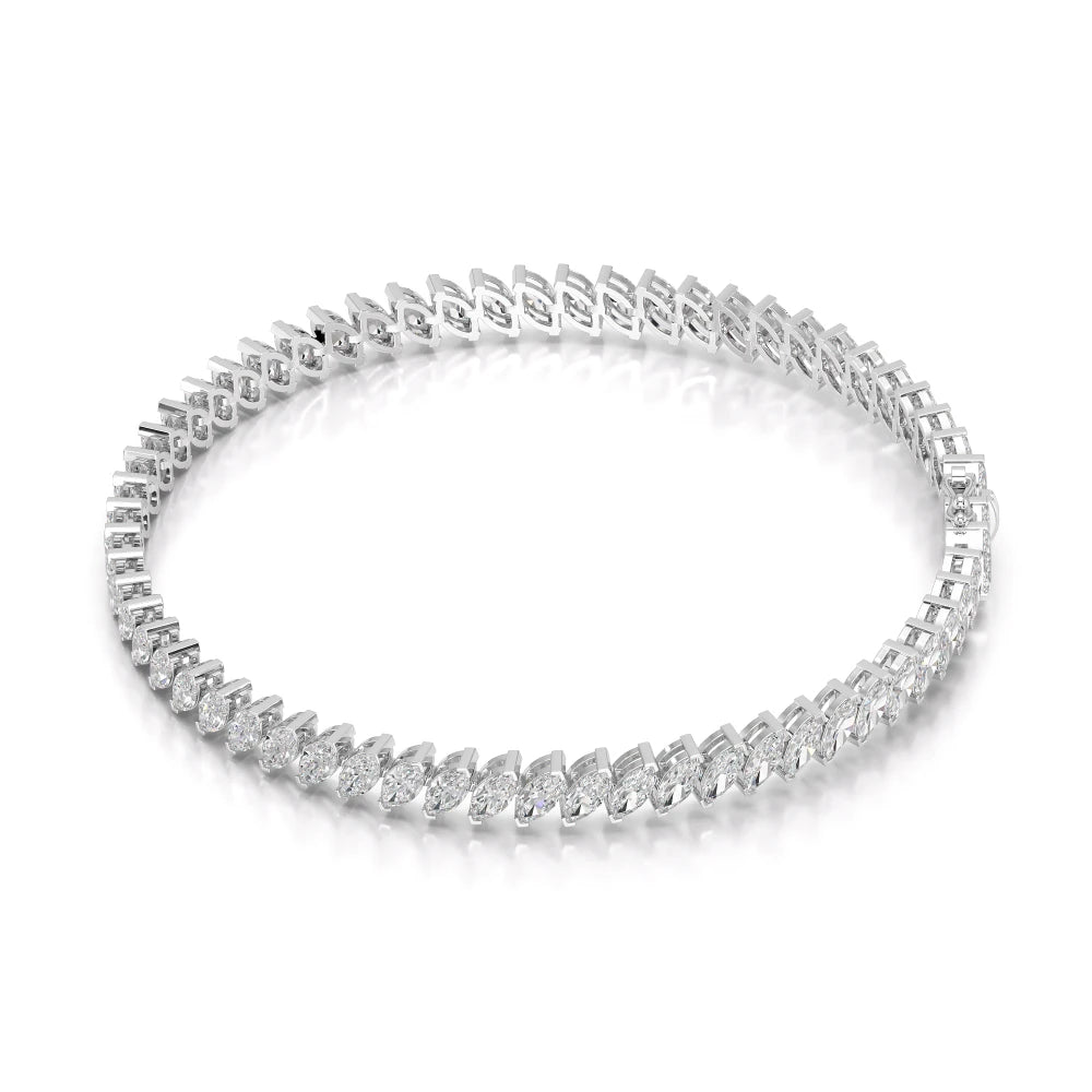 6.80 CT Marquise Cut Diamond Bezel Tennis Bracelet Jama Jewels