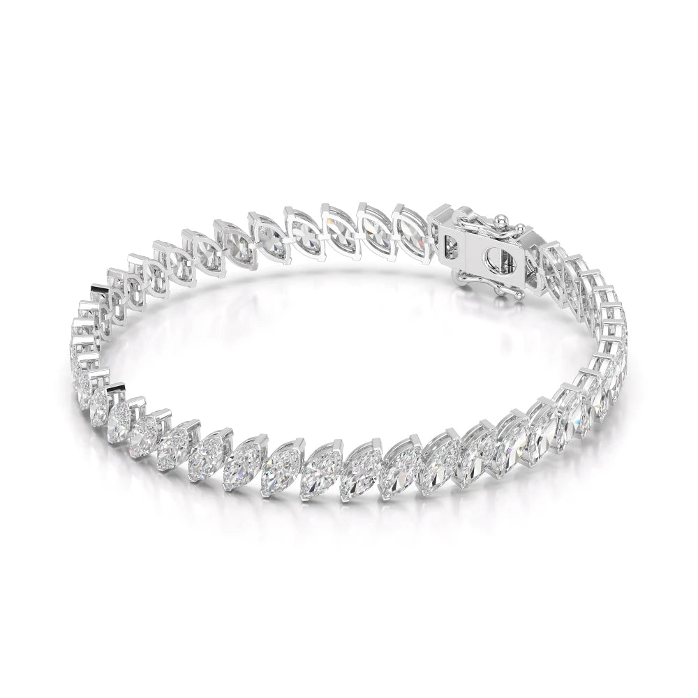 12.60 CT Marquise Cut Diamond Bezel Tennis Bracelet Jama Jewels