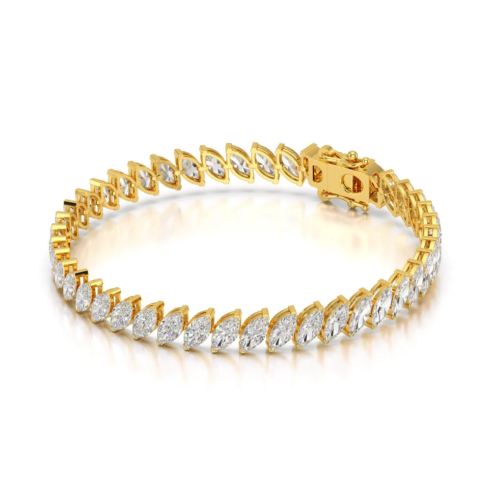 12.60 CT Marquise Cut Diamond Bezel Tennis Bracelet Jama Jewels