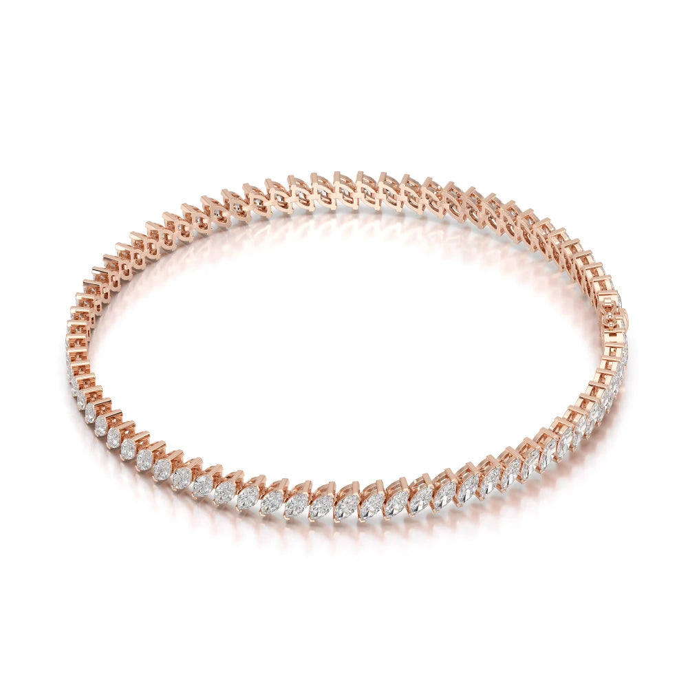 3.50 CT Marquise Cut Diamond Bezel Tennis Bracelet Jama Jewels