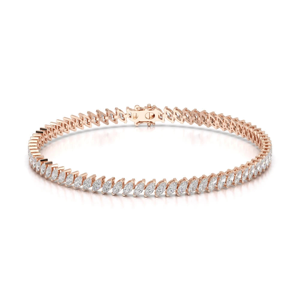 3.50 CT Marquise Cut Diamond Bezel Tennis Bracelet Jama Jewels