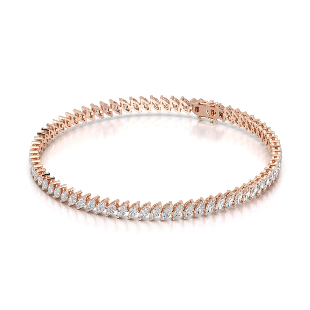 3.50 CT Marquise Cut Diamond Bezel Tennis Bracelet Jama Jewels