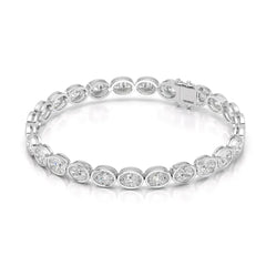 10.40 CT Oval Cut Diamond Bezel Tennis Bracelet Jama Jewels