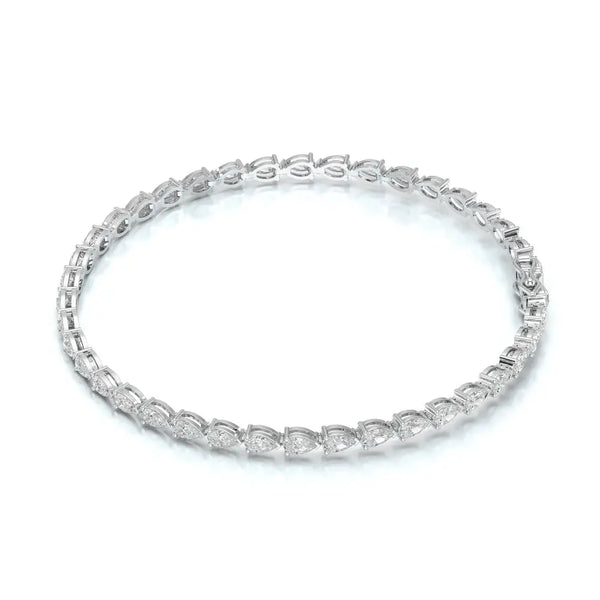 5.10 CT Pear Cut Diamond Tennis Bracelet