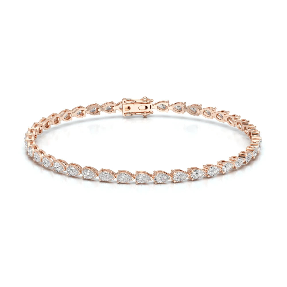 5.10 CT Pear Cut Diamond Tennis Bracelet Jama Jewels