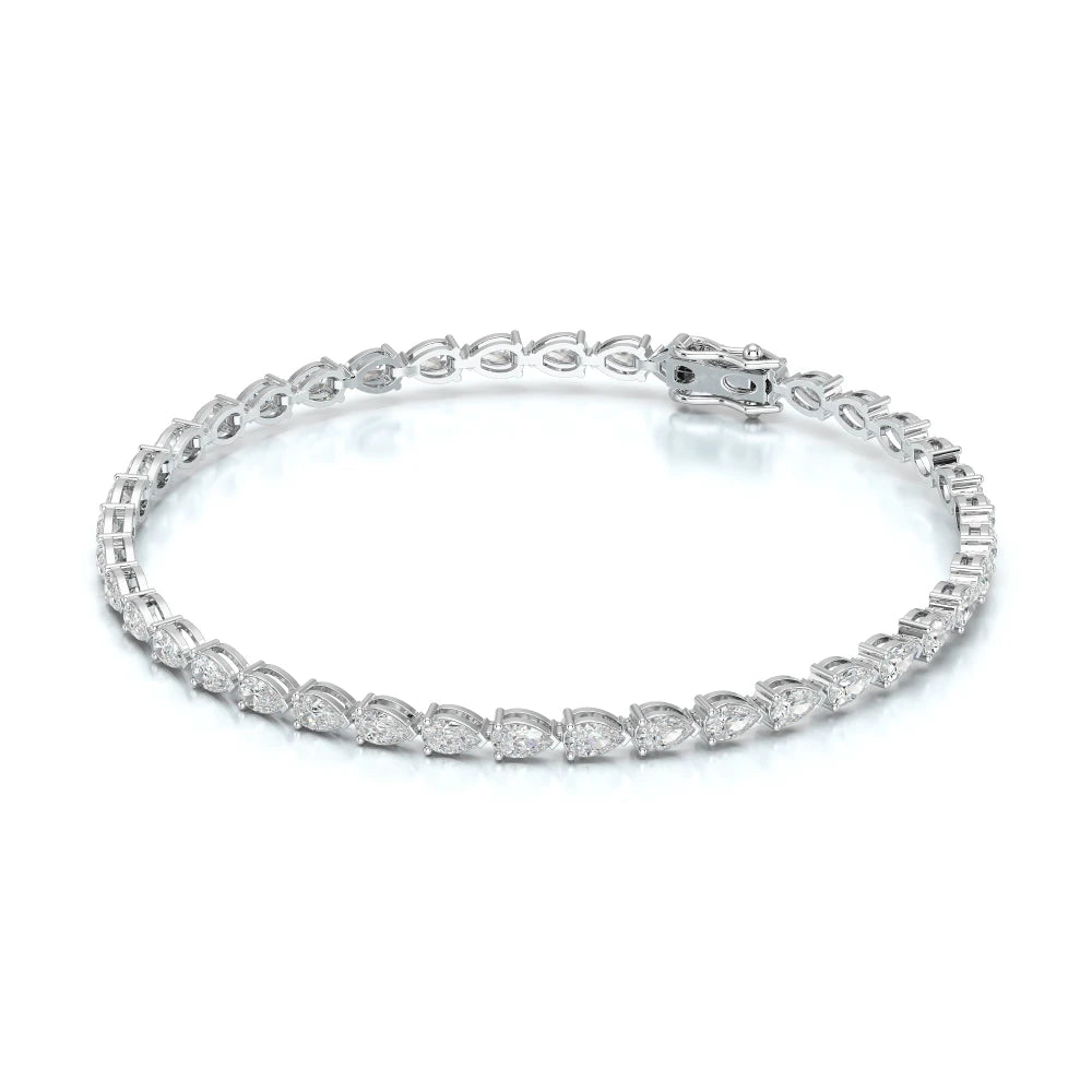 5.10 CT Pear Cut Diamond Tennis Bracelet Jama Jewels