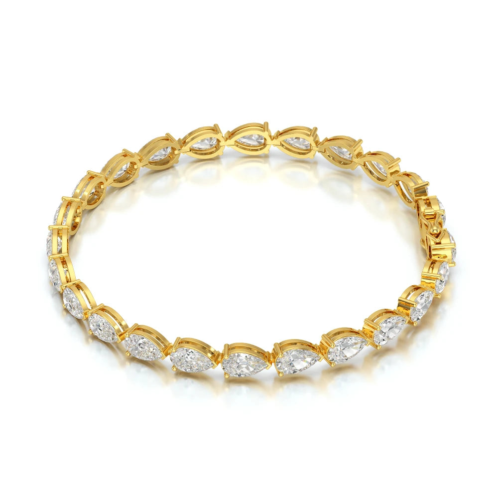 10 CT Pear Cut Diamond Tennis Bracelet Jama Jewels