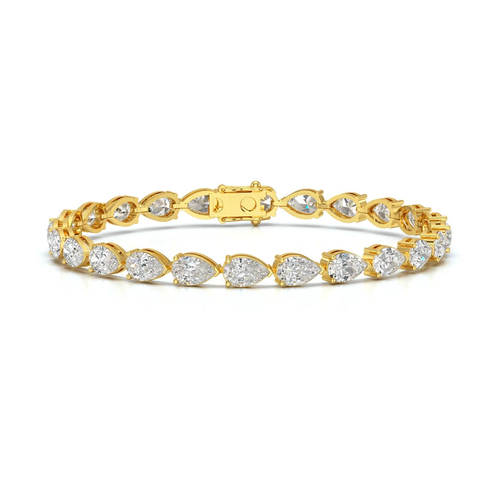 10 CT Pear Cut Diamond Tennis Bracelet Jama Jewels