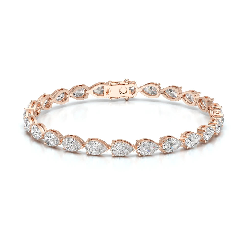 10 CT Pear Cut Diamond Tennis Bracelet Jama Jewels
