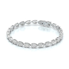 10 CT Pear Cut Diamond Tennis Bracelet Jama Jewels