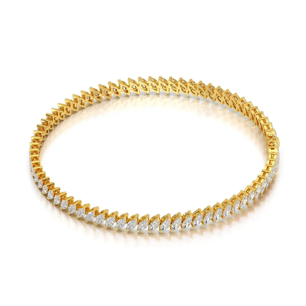 5 CT Marquise Cut Diamond Bezel Tennis Bracelet Jama Jewels