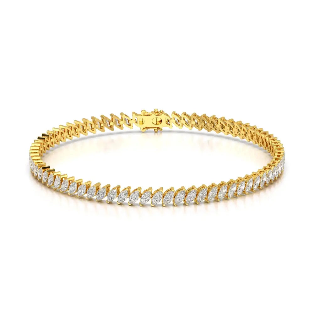 5 CT Marquise Cut Diamond Bezel Tennis Bracelet Jama Jewels